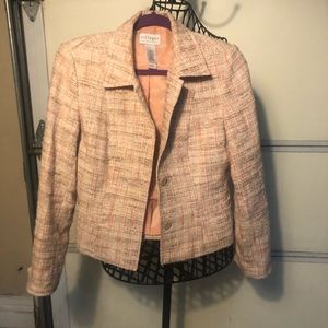 women’s Pink tweed villager blazer size 6